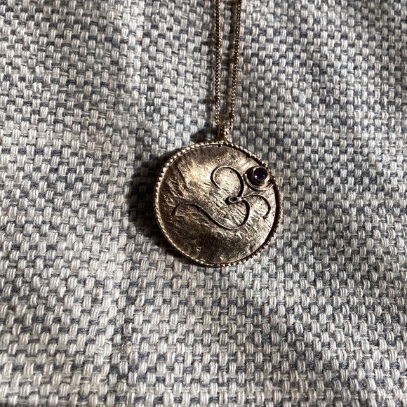 Satya Om Amethyst Necklace - Picture 1 of 4